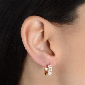 Brinco Desejo Ouro 24 k e Zircônia.