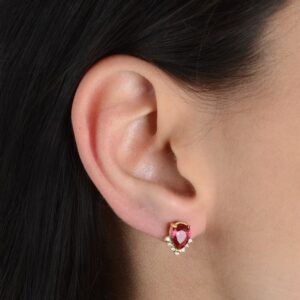 Brinco Valentina Ouro 24k e Zircônia