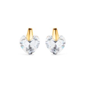 Brinco Princess Ouro 24 k e Zircônia.