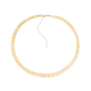 Colar Chocker Escamas Ouro 24K.