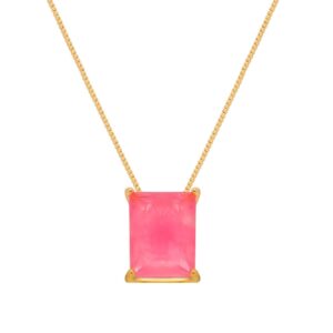 Colar Aline Rosa Ouro 24K.