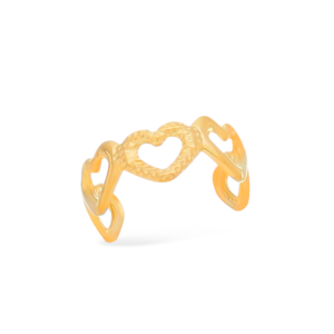 Piercing  Corações Ouro 24k