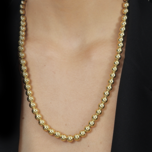 Colar  Bolas Médias  Ouro 24K.
