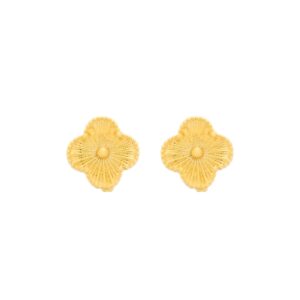 Brinco Flor Ouro 24k