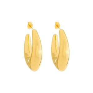 Brinco Concha Orgânico Ouro 24k