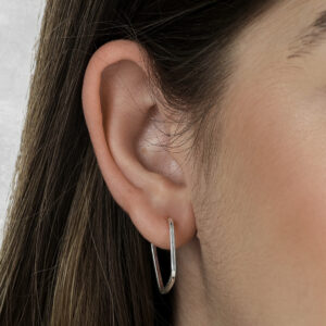 Brinco de Argola Quadrada Prata 925