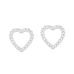 Brinco Coração Prata 925